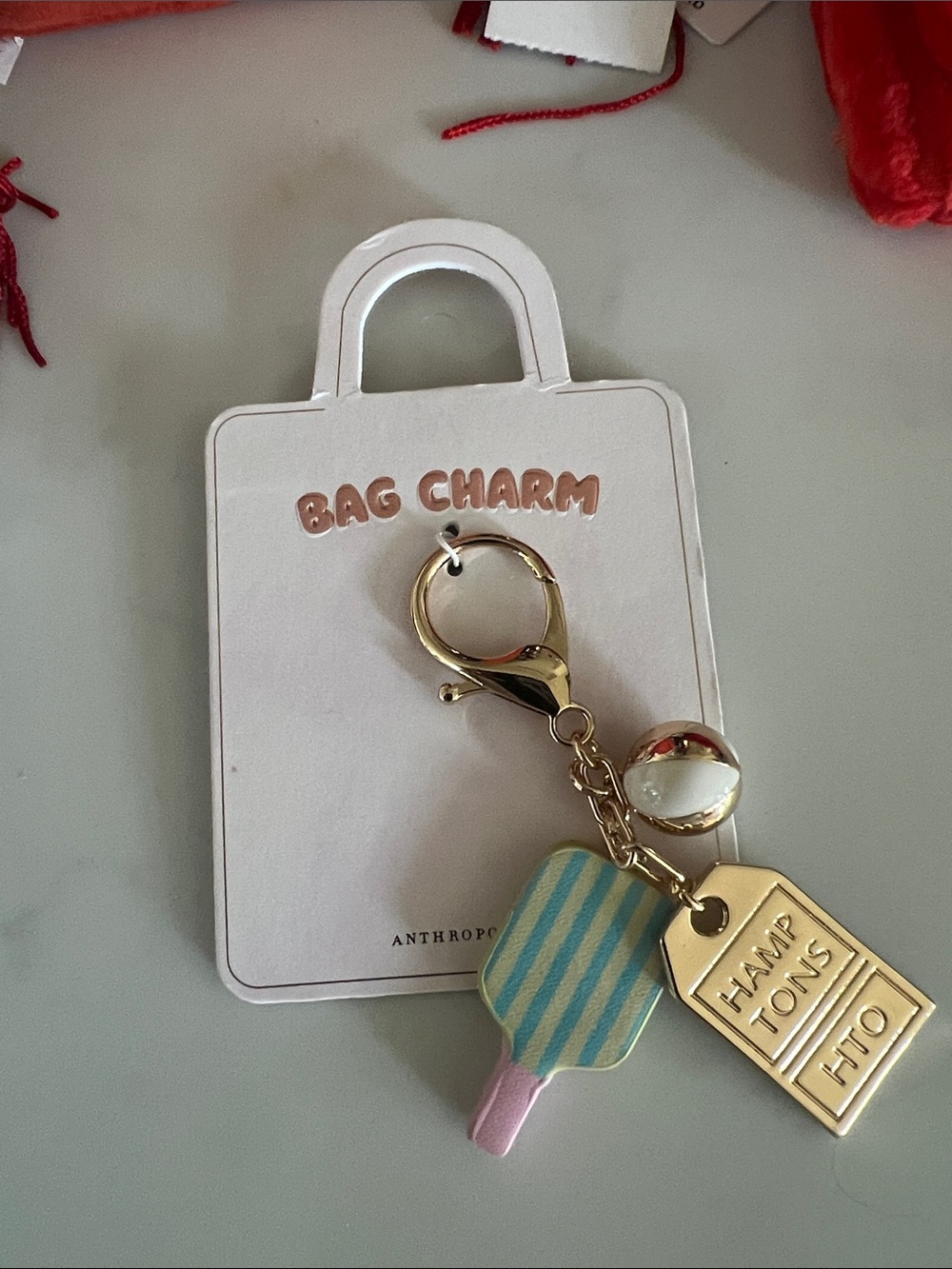 Anthropologie pickleball bag charm